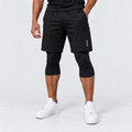 DRVN Athletic Shorts with Compression Leggings - BLACK